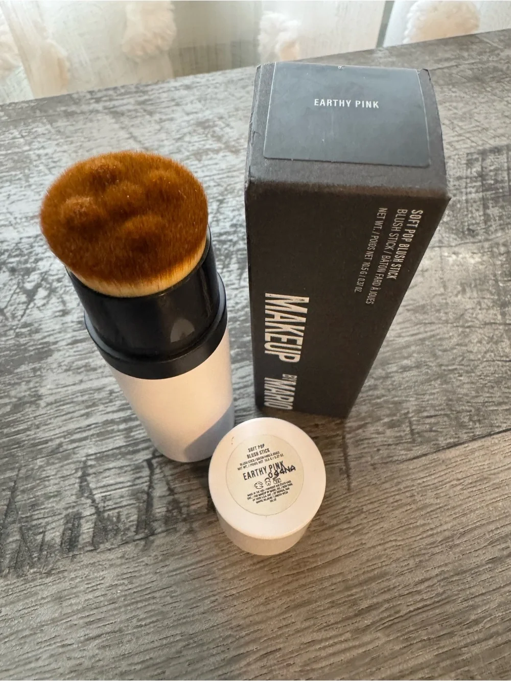 Makeup By Mario Soft Pop Blush Stick — Earthy Pink w/ Built In Brush (NIB)